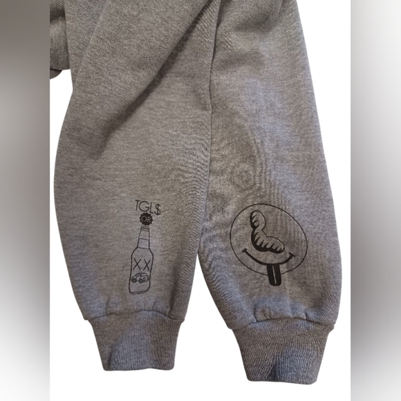 Taylor Gang Wiz Khalifa EUC Gray L/S Sweat Shirt Size Medium - Picture 4 of 4